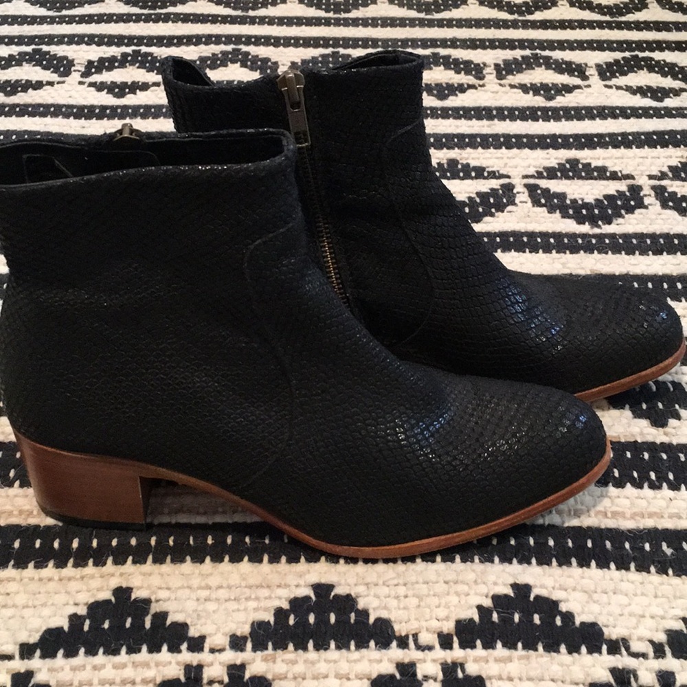 H by Hudson Black Leather boots